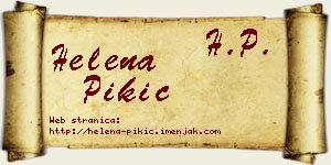 Helena Pikić vizit kartica